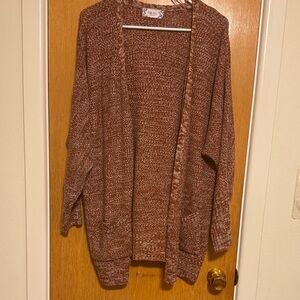 Blu Pepper Marled Brown Cardigan